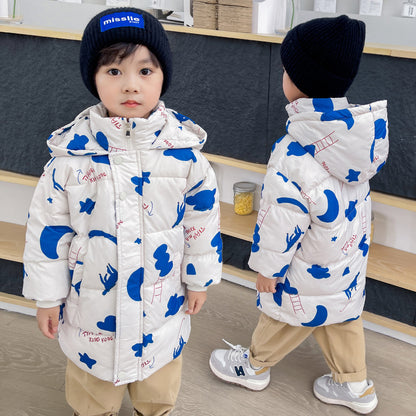 The Cloud Thickened: Mid-Length Cute Thickened Down Jacket
