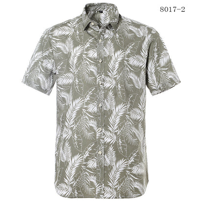 European Beach Aesthetic Printed Short Sleeve Shirt