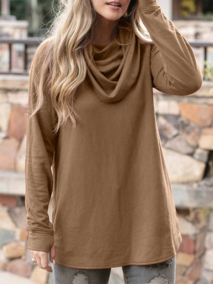 Solid color long sleeve T-shirt