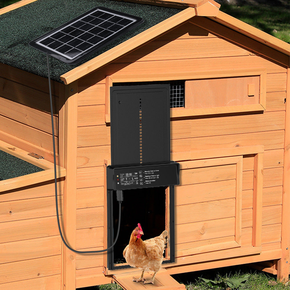 Remote Control Timing Alarm Solar Chicken House Door