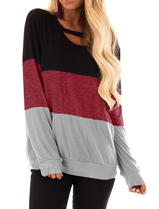 Colour matching long sleeve T-shirt