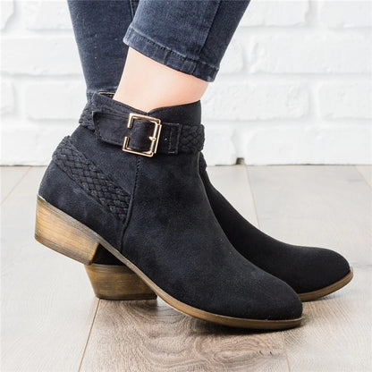 Female Low Heel Ankle boots
