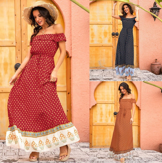 Bohemian Short Sleeve Dress