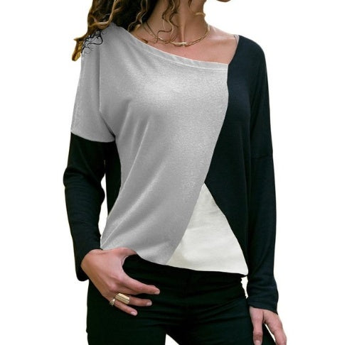 Stitching long sleeve t-shirt
