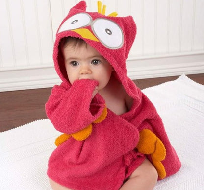 Hooded Baby Bath Towel & Robe | Soft Cotton Cartoon Animal Bathrobe for Infants & Toddlers
