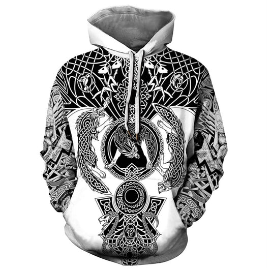 Digital Expression Fashionable Loose Hoodie