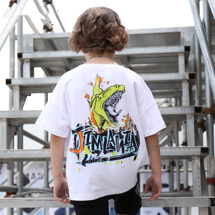 The Jurassic Short: Dinosaur-Themed Short-Sleeve Performance T-Shirt