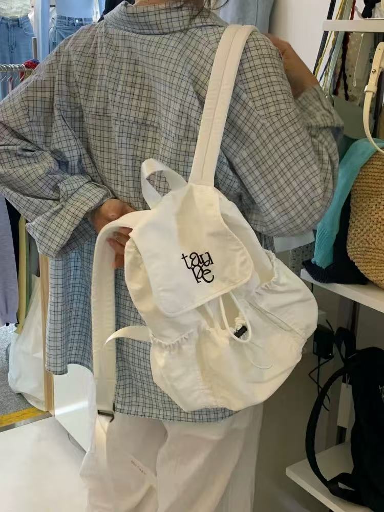 Drawstring Computer Nylon Canvas Bag Large Capacity