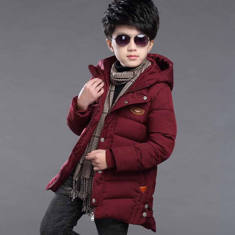 The Padded Hood: Boys’ Hooded High-Performance Padded Jacket