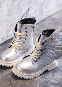 Silver cotton shoes