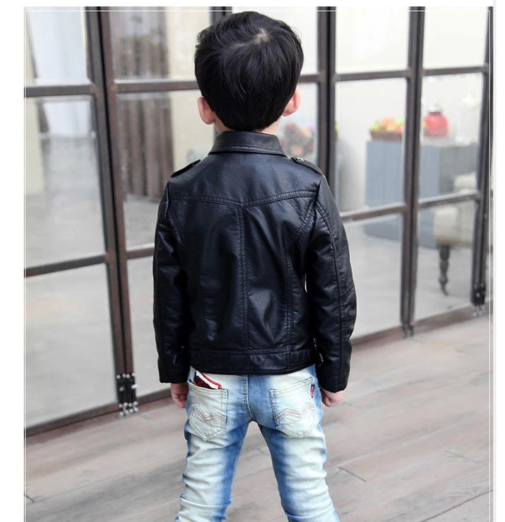 The Signature Biker: Children’s Heritage Leather Jacket