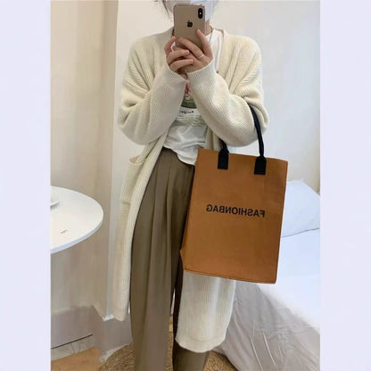 Autumn And Winter Korean Style Lazy Wind Coat Long Sweater Coat