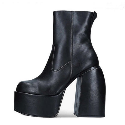 Women's Platform High Heel Boots Over The Knee Stretch Boots