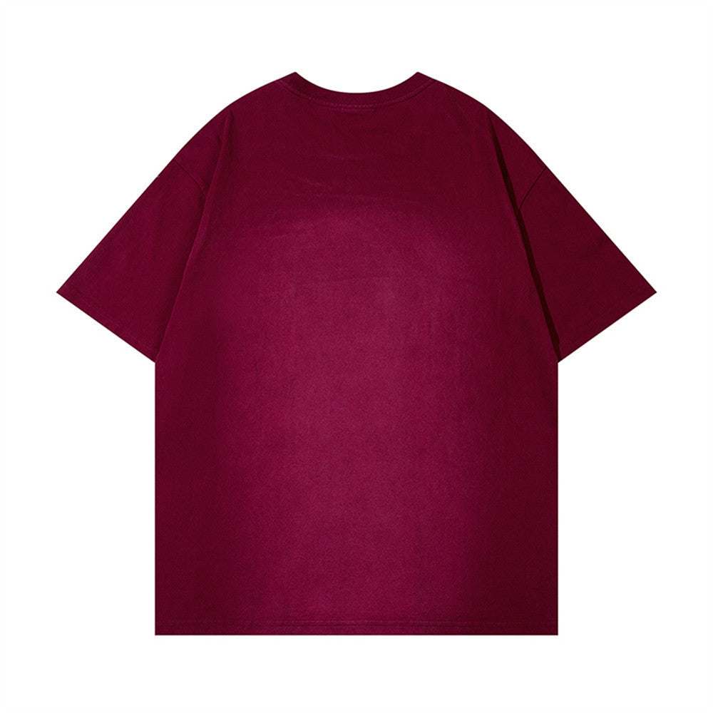 Fashion Embroidered Short-sleeved T-shirt For Men