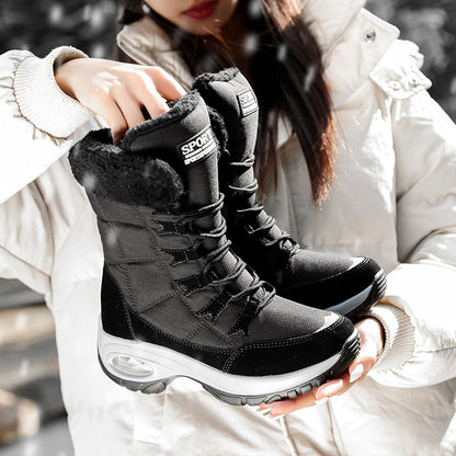 High-top plus velvet non-slip wear-resistant snow boots