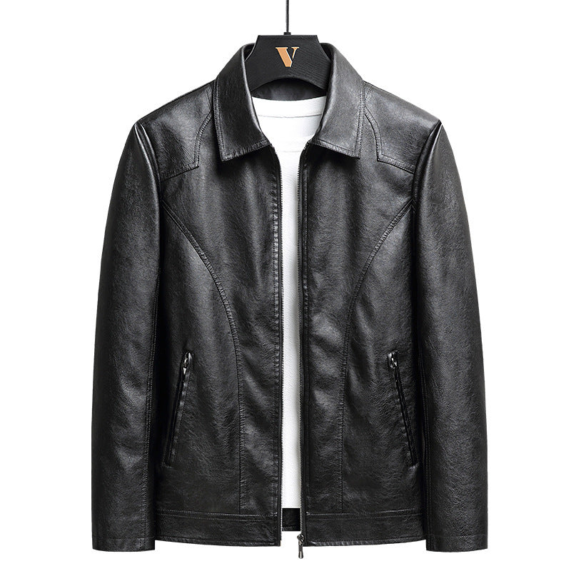 Mens Thin Leather Jacket Lightweight Seasonal Versatility