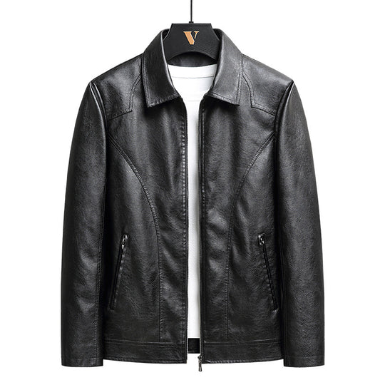 Mens Thin Leather Jacket Lightweight Seasonal Versatility