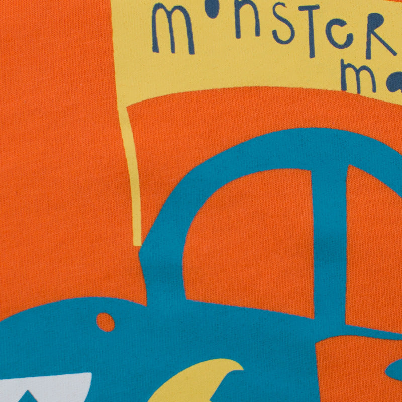 The Round Baseline: Boys’ Print Round-Neck Short-Sleeve T-Shirt
