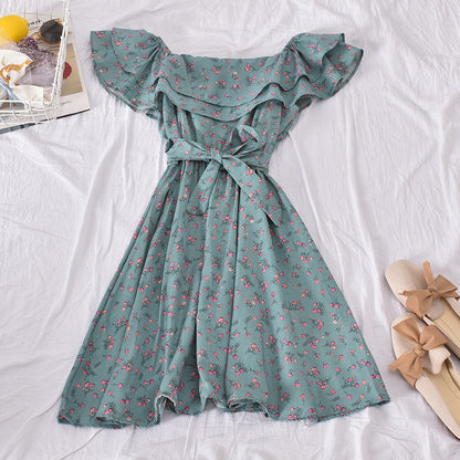 Short sleeve waist dress