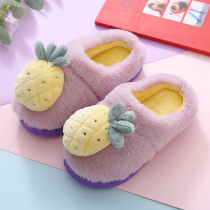 Children's fruit cotton slippers