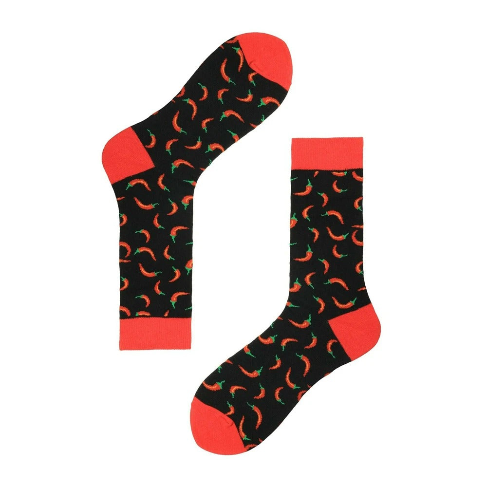 The Citrus Tide: Chili Orange Happy Socks for Men