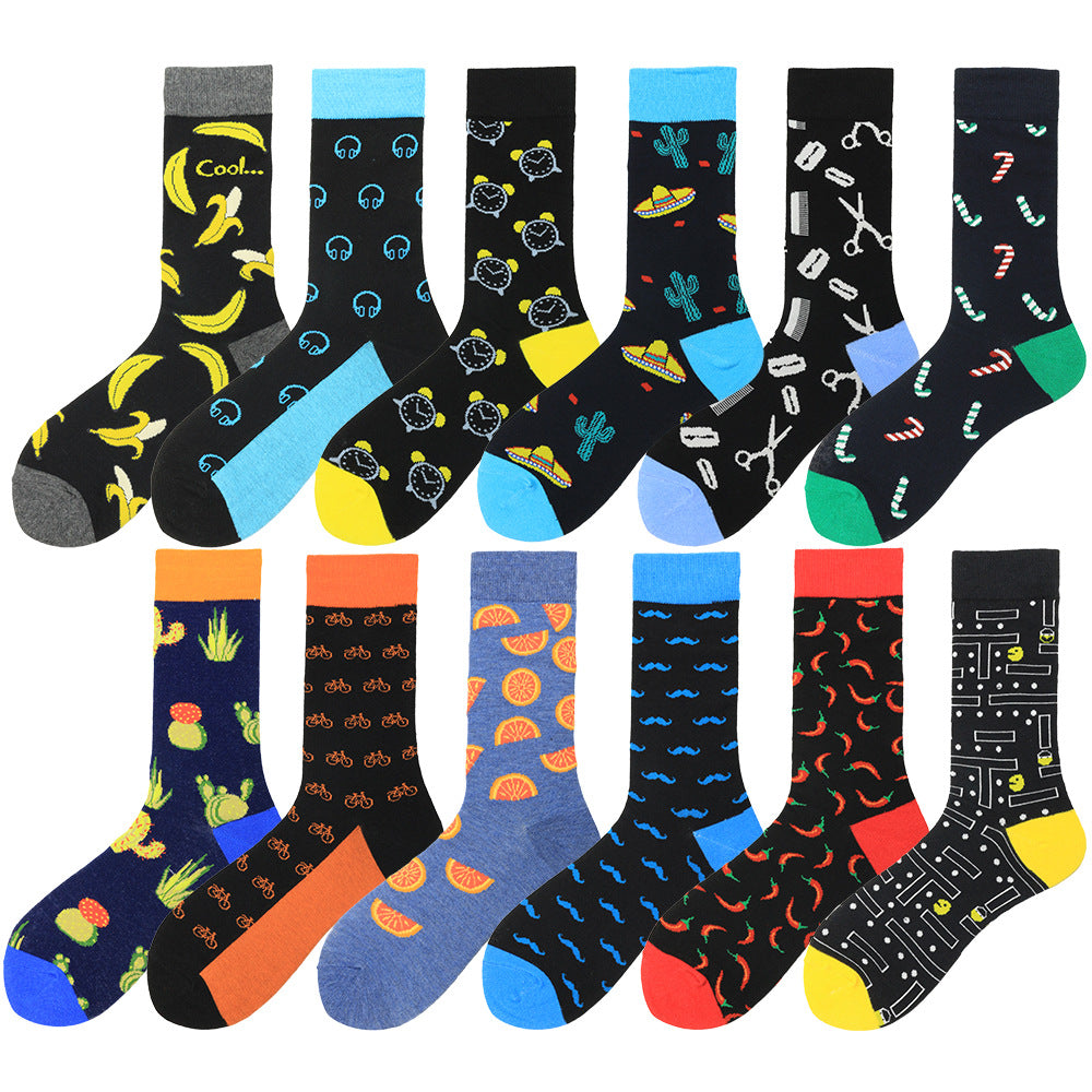 The Citrus Tide: Chili Orange Happy Socks for Men