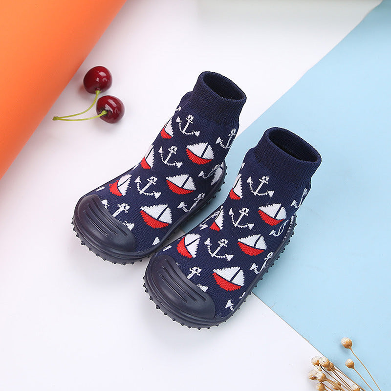 The Cartoon Grip: Multicolor Cartoon Baby Floor Socks & Shoes