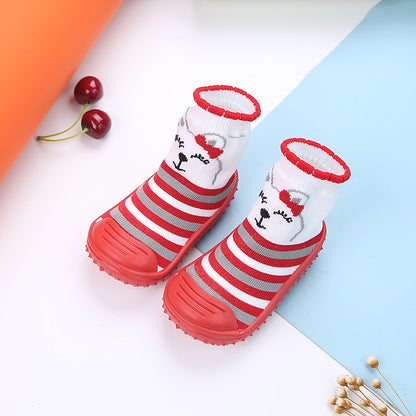 The Cartoon Grip: Multicolor Cartoon Baby Floor Socks & Shoes