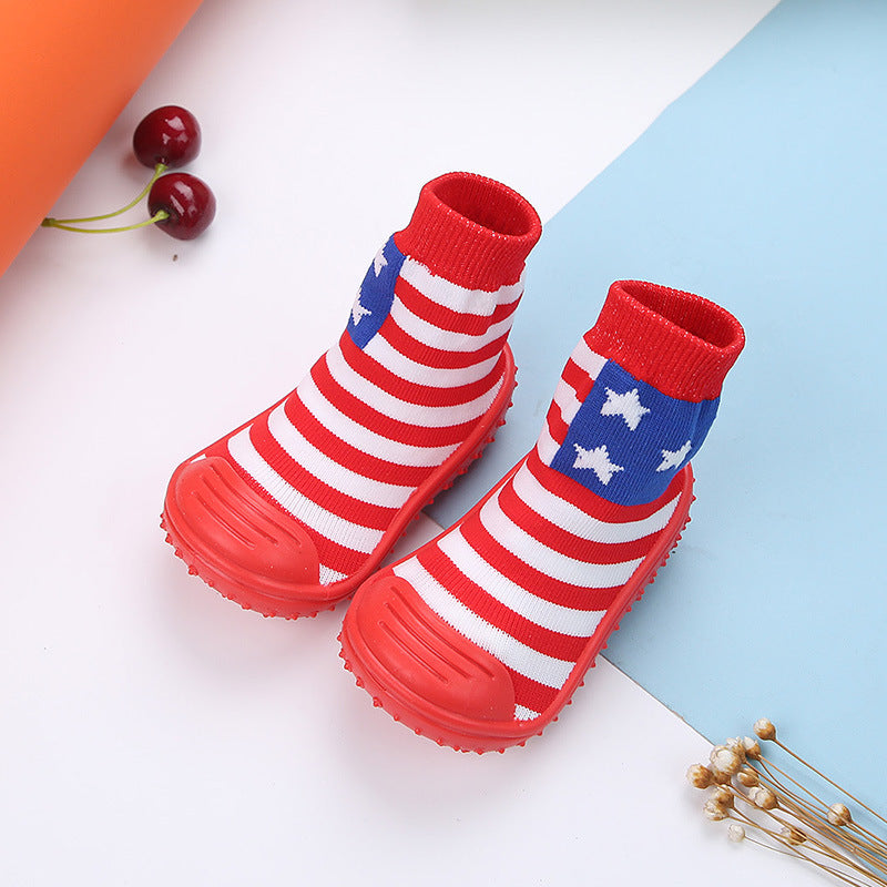 The Cartoon Grip: Multicolor Cartoon Baby Floor Socks & Shoes