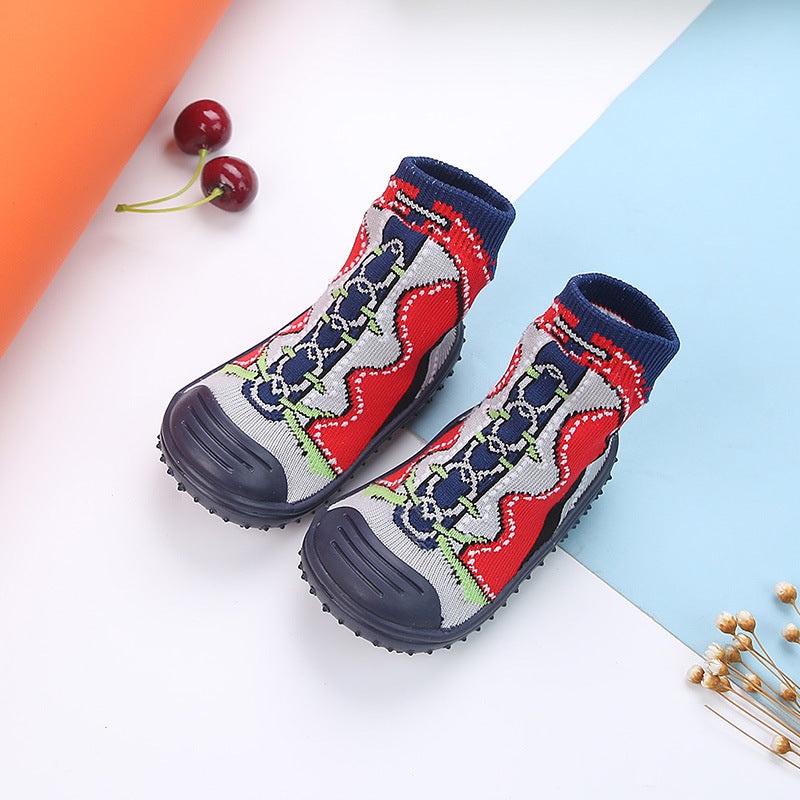 The Cartoon Grip: Multicolor Cartoon Baby Floor Socks & Shoes