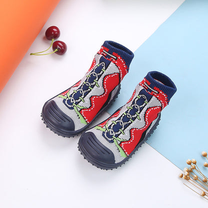 The Cartoon Grip: Multicolor Cartoon Baby Floor Socks & Shoes