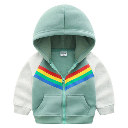 Prismatic Rainbow Zipper Performance Hoodie