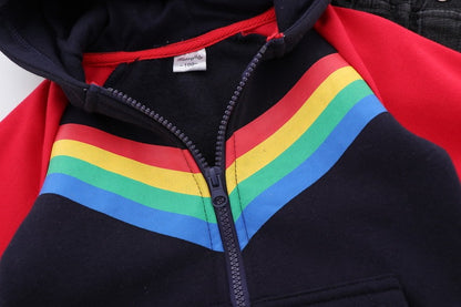 Prismatic Rainbow Zipper Performance Hoodie