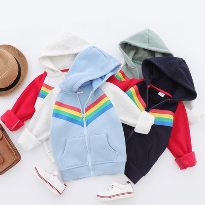 Prismatic Rainbow Zipper Performance Hoodie