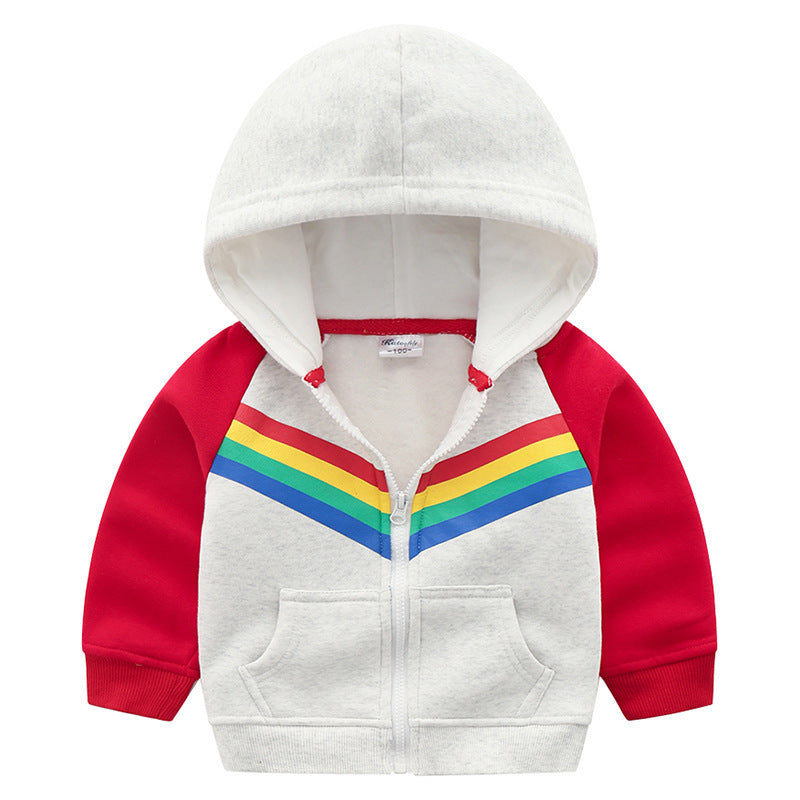 Prismatic Rainbow Zipper Performance Hoodie