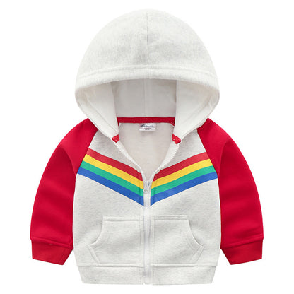 Prismatic Rainbow Zipper Performance Hoodie
