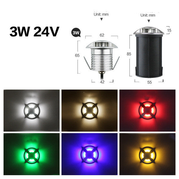 Stainless Steel Recessed Lawn Lamp Garden Lamp Step Lamp Floor Lamp