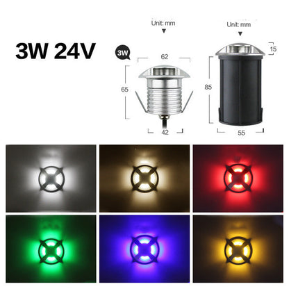 Stainless Steel Recessed Lawn Lamp Garden Lamp Step Lamp Floor Lamp