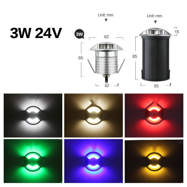 Stainless Steel Recessed Lawn Lamp Garden Lamp Step Lamp Floor Lamp