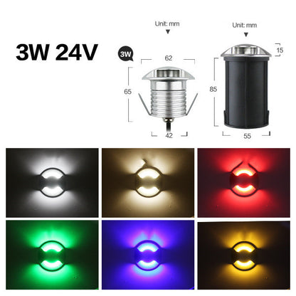 Stainless Steel Recessed Lawn Lamp Garden Lamp Step Lamp Floor Lamp