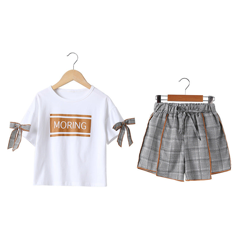 The Checkered Set: Check Short Sleeve & Shorts Kids Set