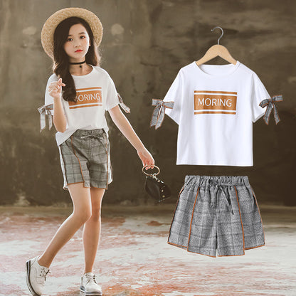 The Checkered Set: Check Short Sleeve & Shorts Kids Set
