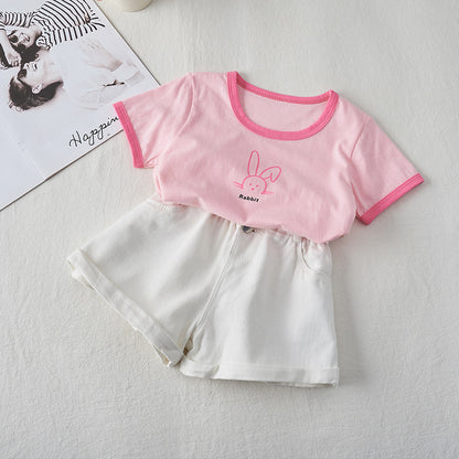 Girls Cowboy Summer Relaxed High Waist Shorts