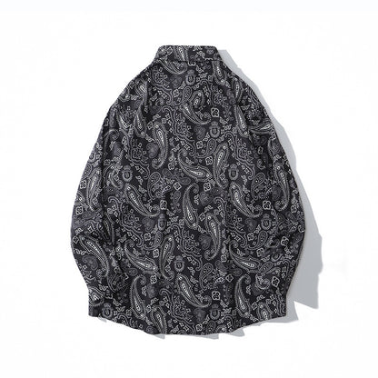 West Coast Cashew Print Long Sleeve Shirt Men