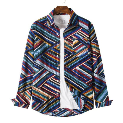 Inclusive Plus Size Ethnic Style Loose Casual Shirt