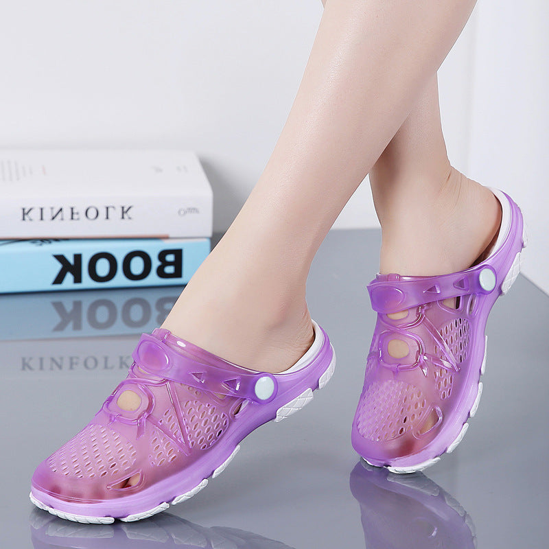Flat-Bottom Non-Slip Seaside Beach Jelly Slippers