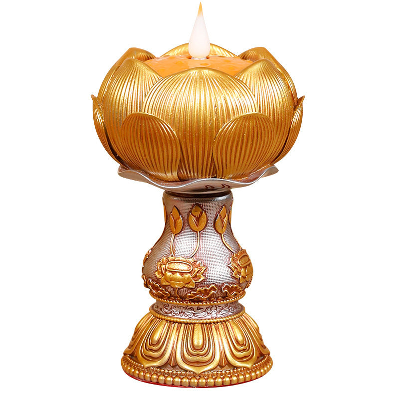 Electronic butter lamp lamp holder, lamp in front of Buddha, LED lamp, Buddha lamp, eight auspicious charging butter lamp, household