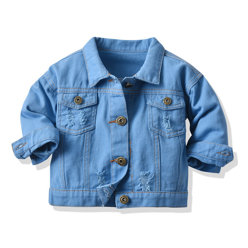 The Indigo Prism: Multicolor Tie-Dye Long-Sleeve Denim Jacket