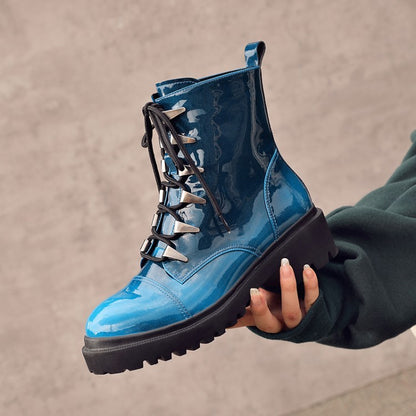 Women's Shoes Autumn And Winter Retro Round Toe Martin Boots