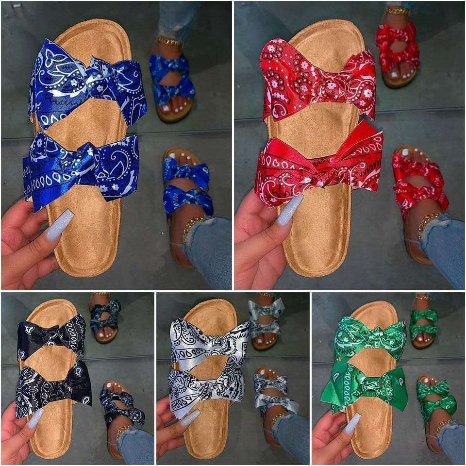 Casual Bowknot Flat Bottom Lazy Pedal